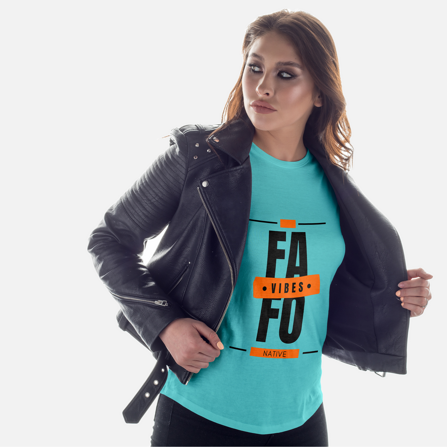 FAFO VIBES Classic Women's Crewneck T-shirt Ladies' Boyfriend T-Shirt - Expressive DeZien