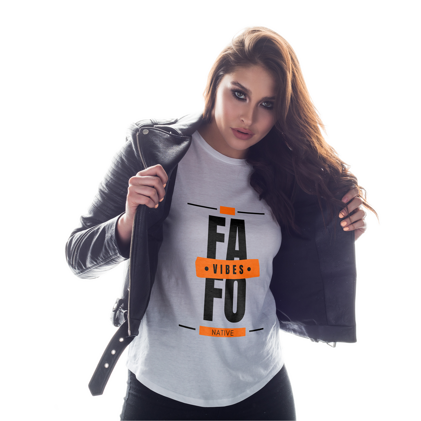 FAFO VIBES Classic Women's Crewneck T-shirt Ladies' Boyfriend T-Shirt - Expressive DeZien
