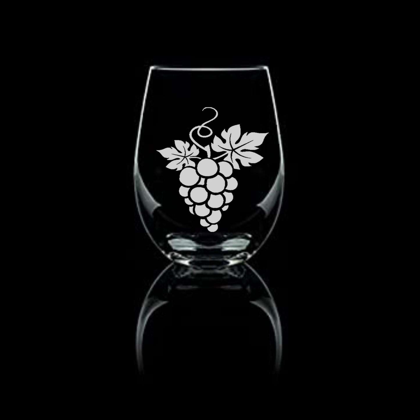 Grapes Etched Stemless Wine Glass 20.5oz - Expressive DeZien