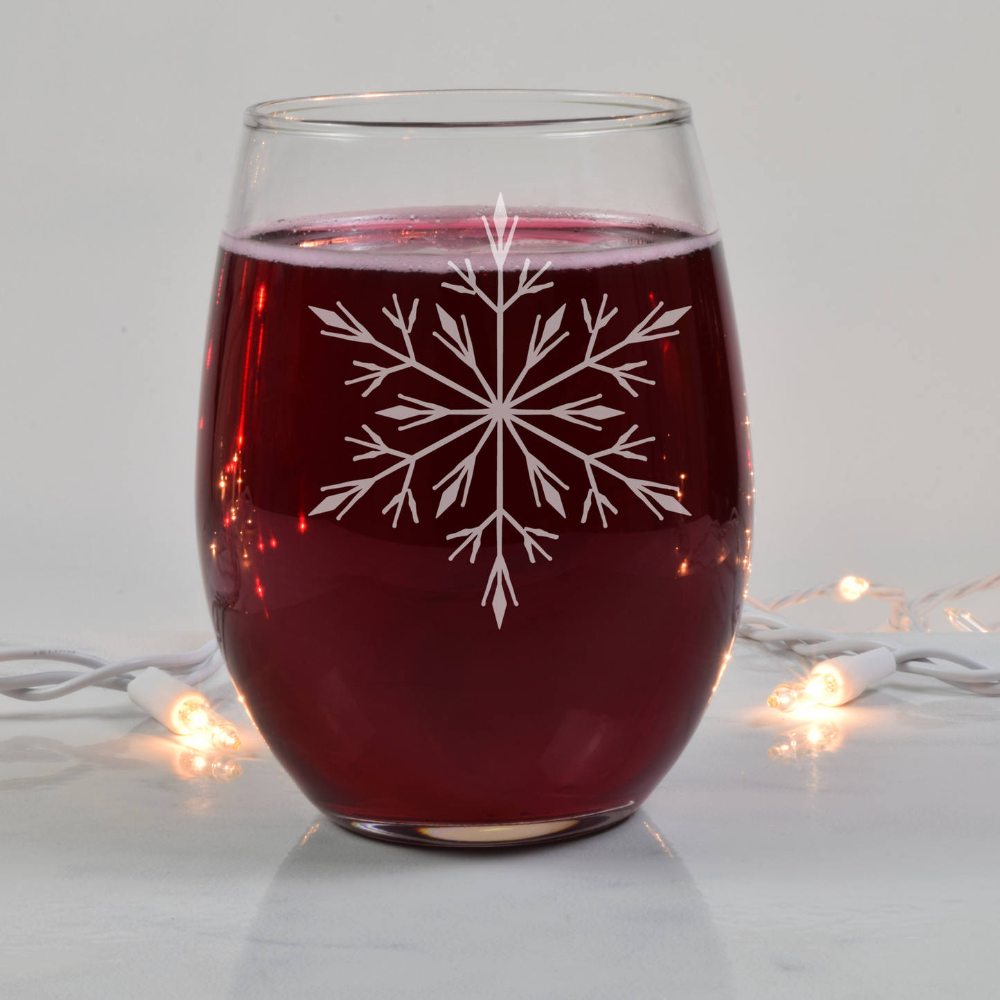 Ice Queen Etched Stemless Wine Glass 20.5oz | Snowflake Wine Glasses - Expressive DeZien