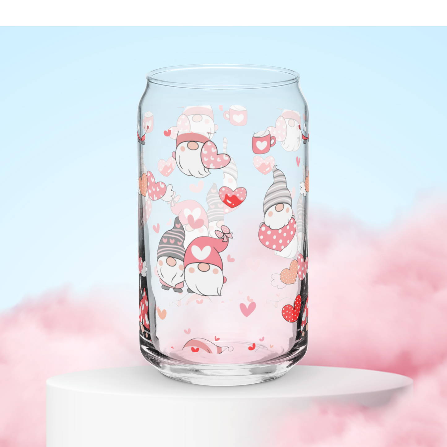 Gnomie Love Can-shaped Glass – Quirky Elegance for Every Sip - Expressive DeZien