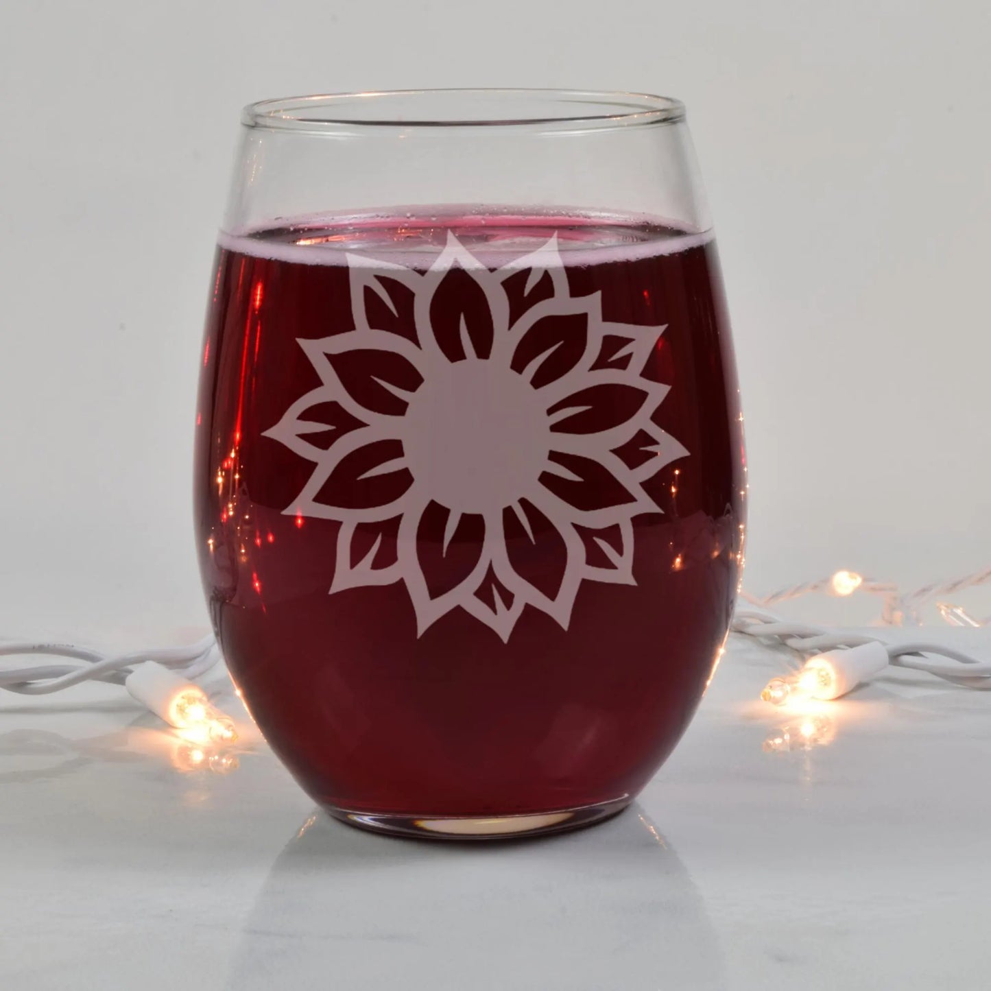 Personalized Sunflower Wine Glass 20.5oz Stemless, Hand-Etched, Dishwasher Safe Custom Gift for Wedding, Birthday, Bridesmaid