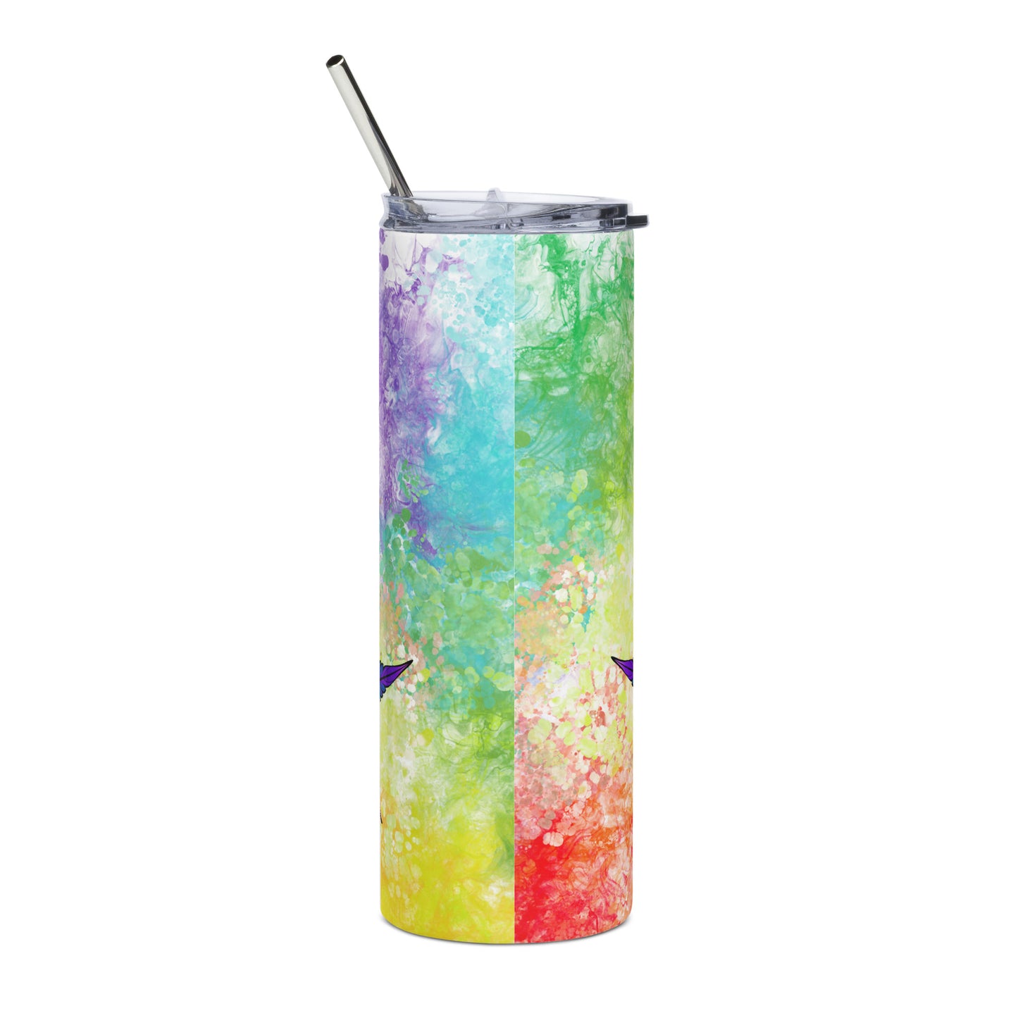 20oz Stainless Steel Skinny Tumbler Rainbow High Cannabis Kaleidoscope - Expressive DeZien