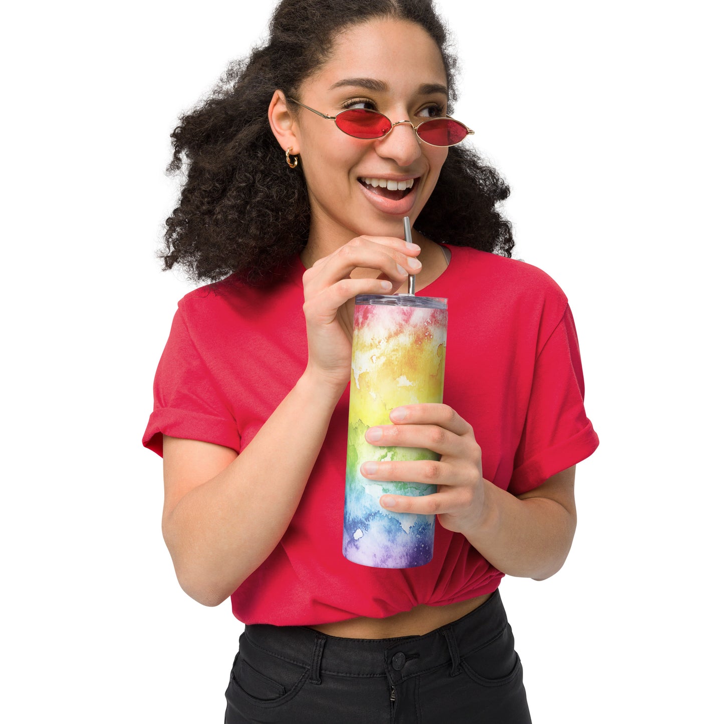 Tie Dye Stainless Steel Skinny Tumbler - Expressive DeZien