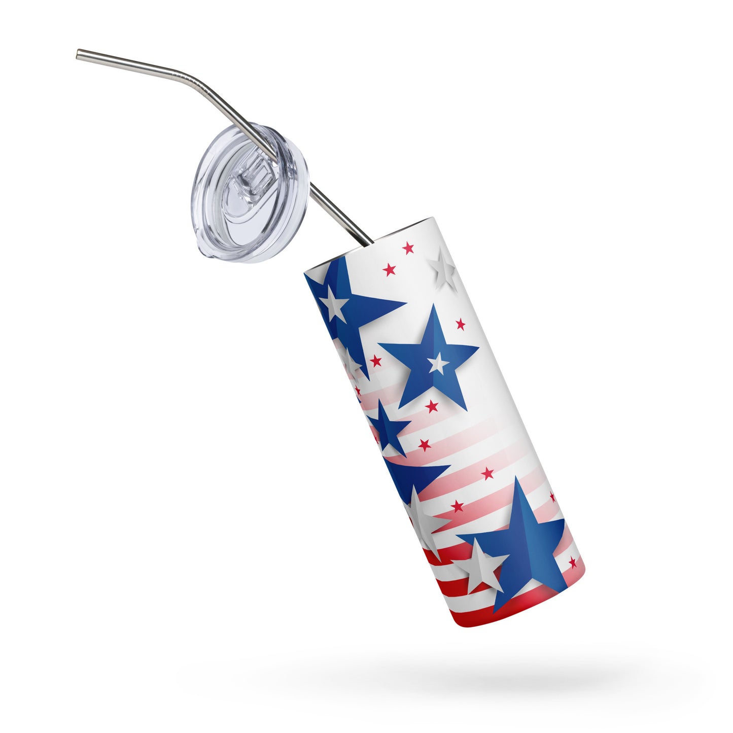 20oz Stainless Steel Skinny Tumbler Star Spangle - Expressive DeZien