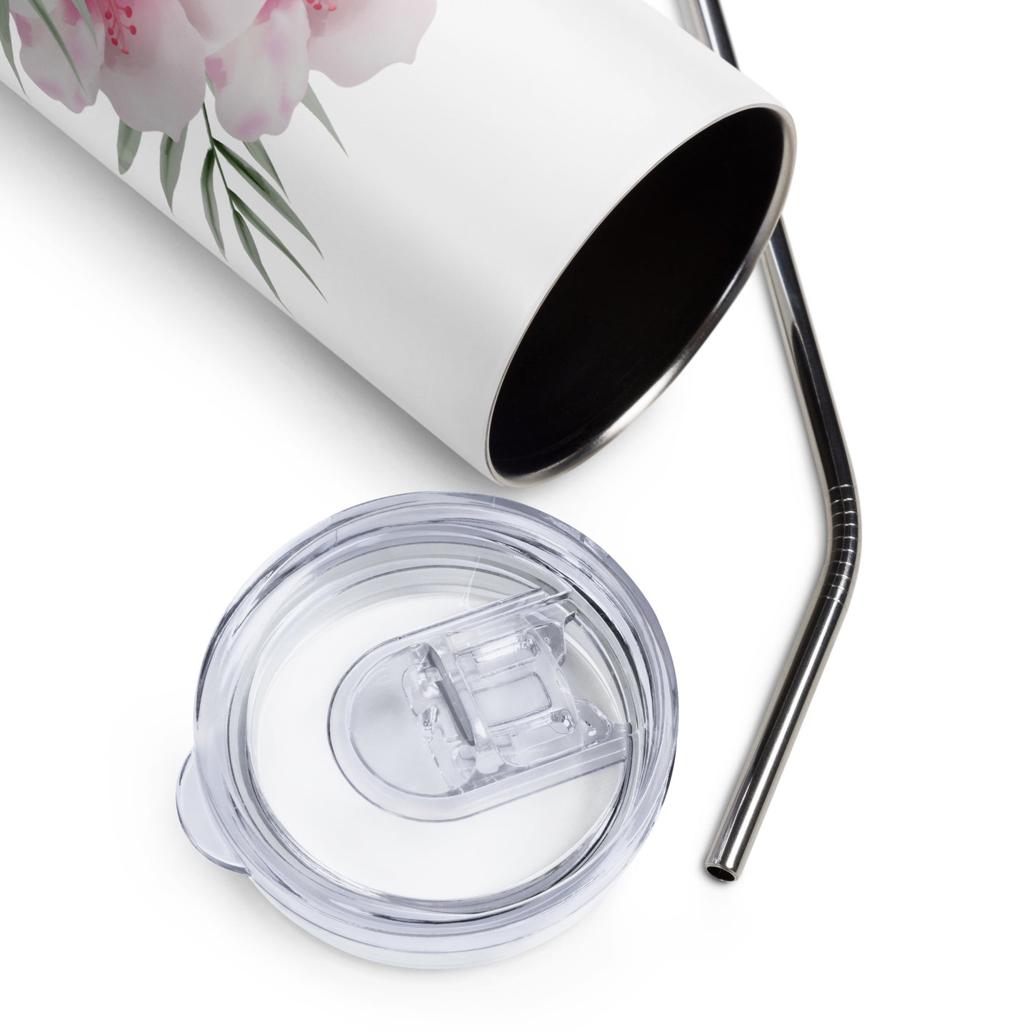 20oz Stainless Steel Skinny Tumbler Hummingbird and Protea Flower - Expressive DeZien