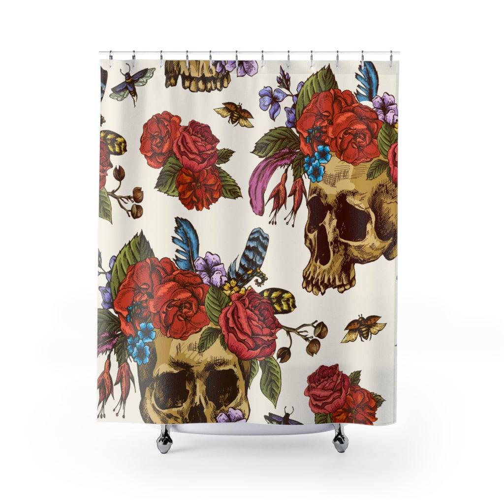 Rosie Skull Shower Curtain - Expressive DeZien