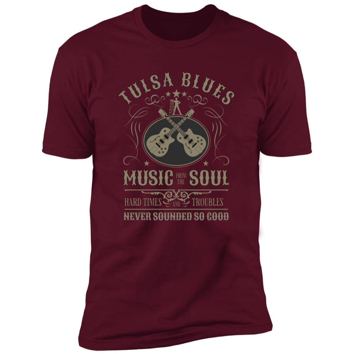 Tulsa Blues Music from the Soul Premium Next Level Short Sleeve T-Shirt - Expressive DeZien