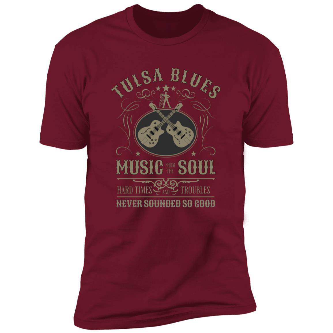 Tulsa Blues Music from the Soul Premium Next Level Short Sleeve T-Shirt - Expressive DeZien