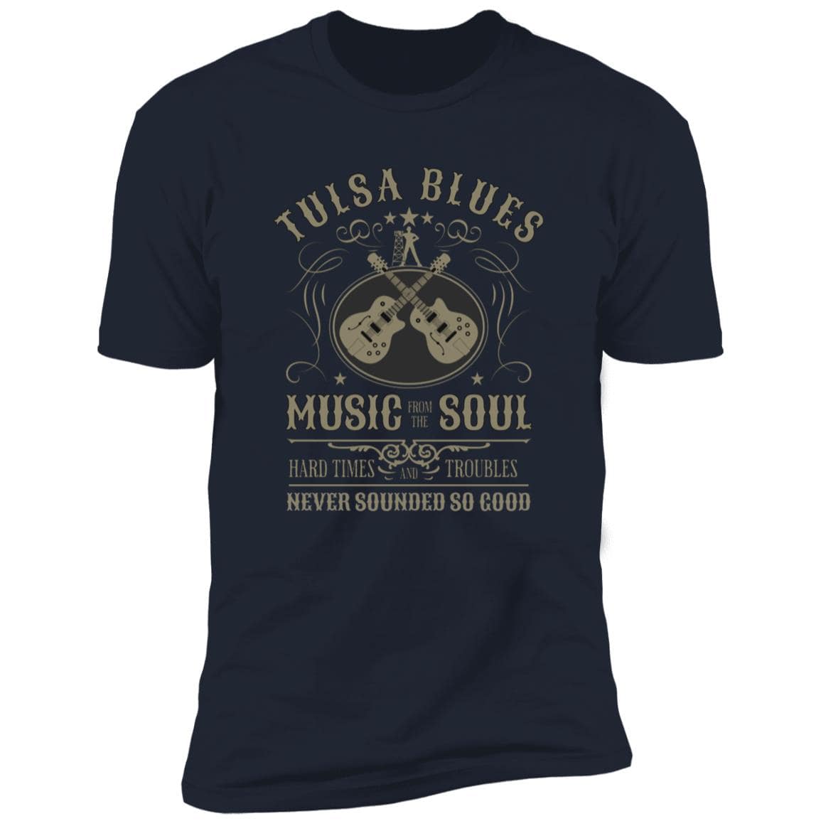 Tulsa Blues Music from the Soul Premium Next Level Short Sleeve T-Shirt - Expressive DeZien