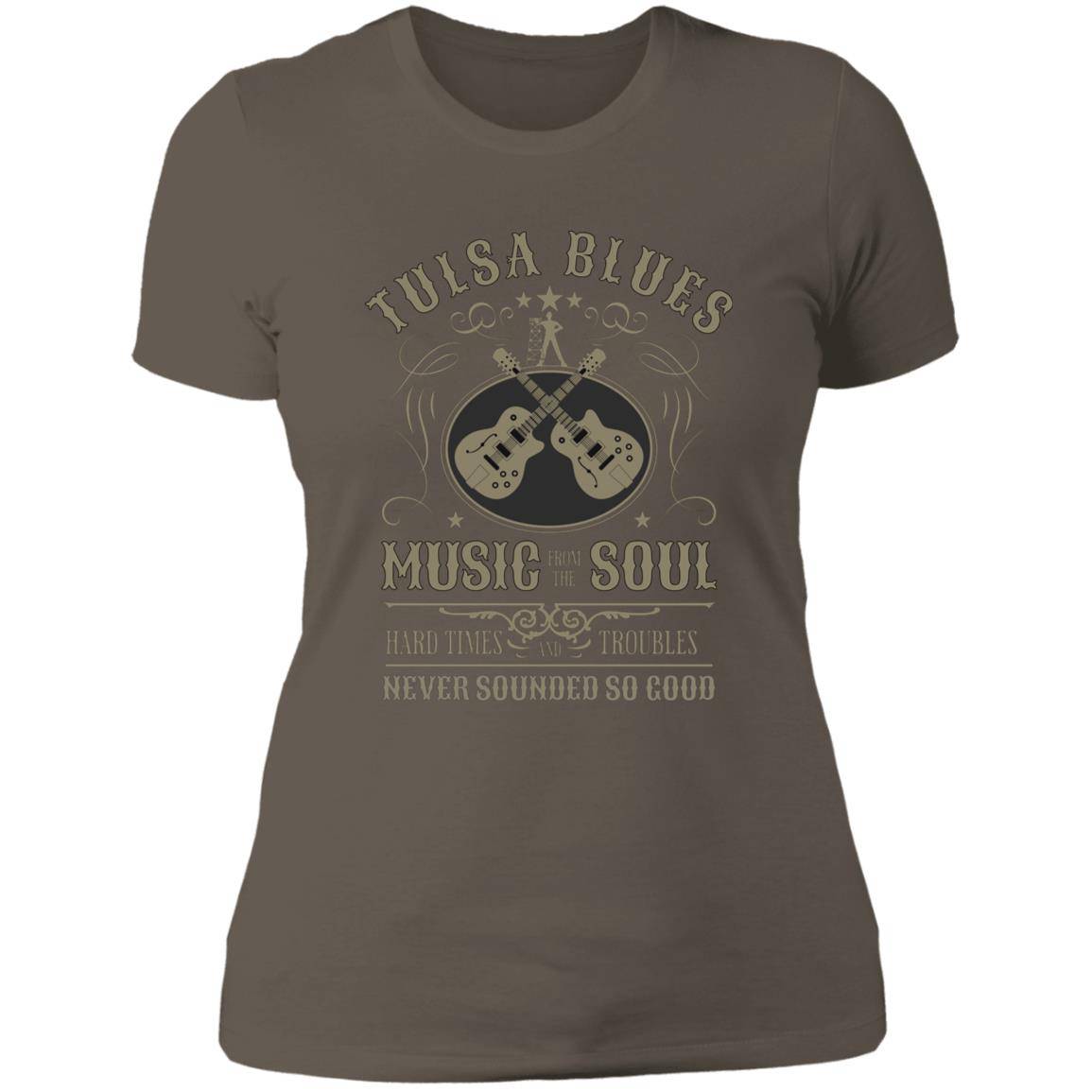Ladies' Boyfriend Next Level T-Shirt - Show Your Love for Tulsa Blues Music - Expressive DeZien