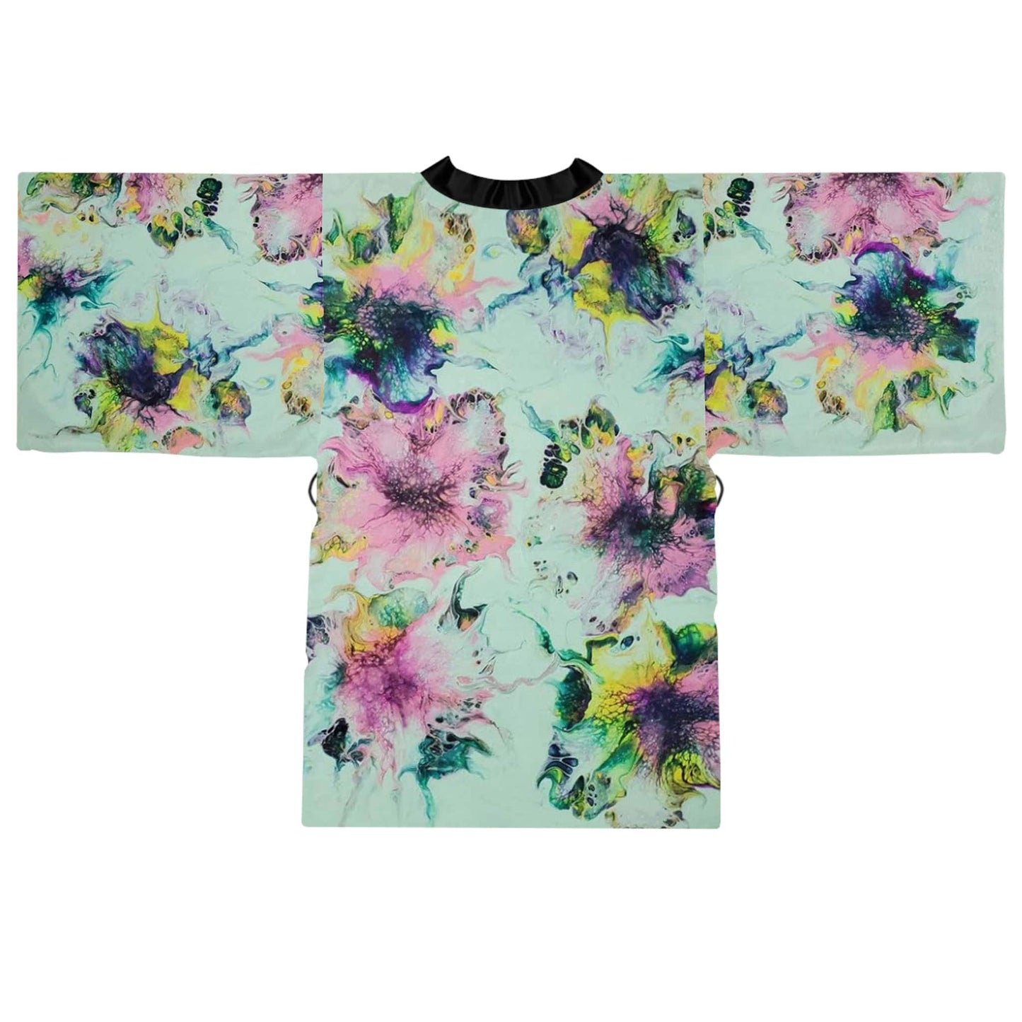 Long Sleeve Kimono Robe Watercolor Delight Original Artwork by apb_funkylittlethings - Expressive DeZien