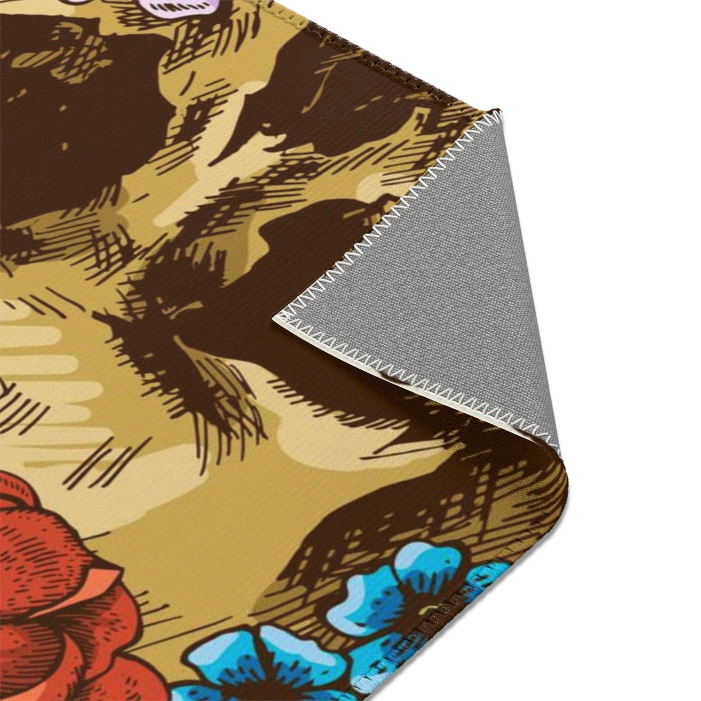 Rosie Skull Vintage style Area Rug - Expressive DeZien