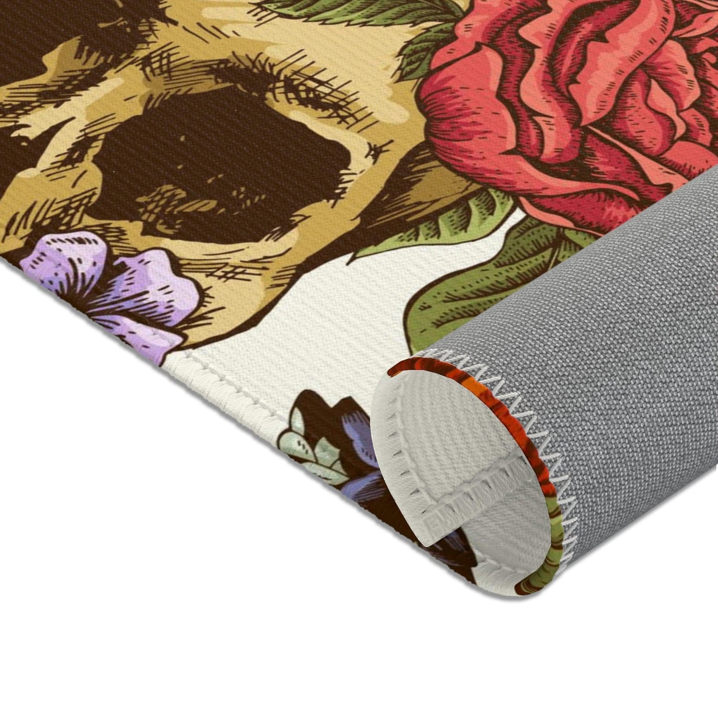 Rosie Skull Vintage style Area Rug - Expressive DeZien