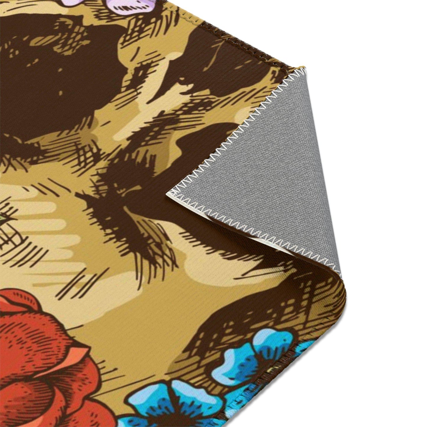 Rosie Skull Vintage style Area Rug - Expressive DeZien