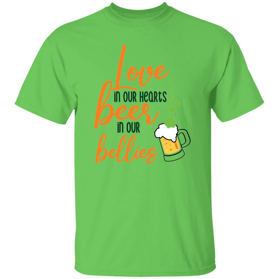 Love in Our Hearts and Beer in Our Bellies Classic T-Shirt - Expressive DeZien