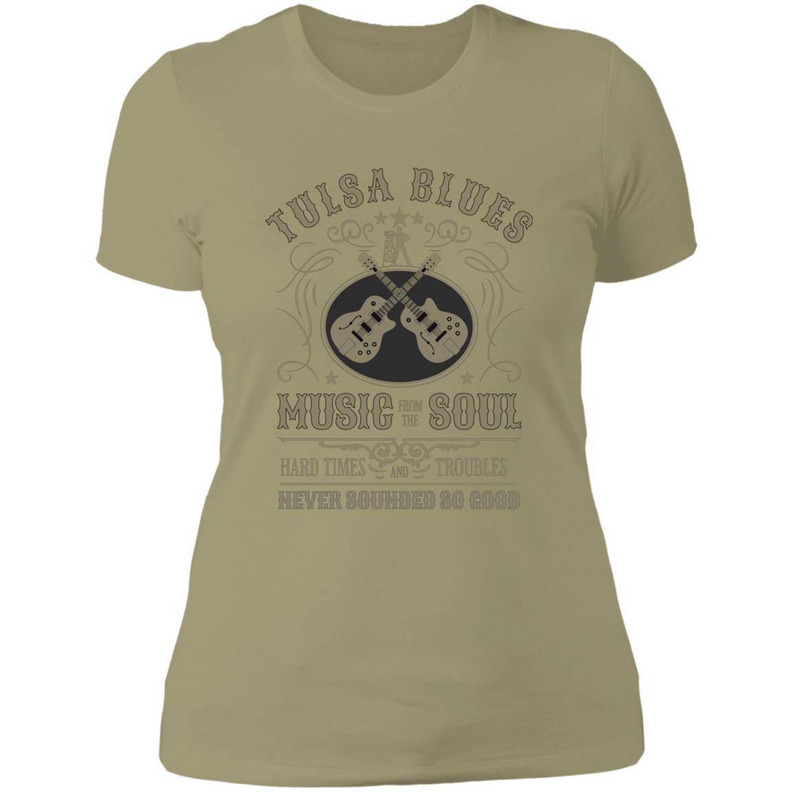 Ladies' Boyfriend Next Level T-Shirt - Show Your Love for Tulsa Blues Music - Expressive DeZien