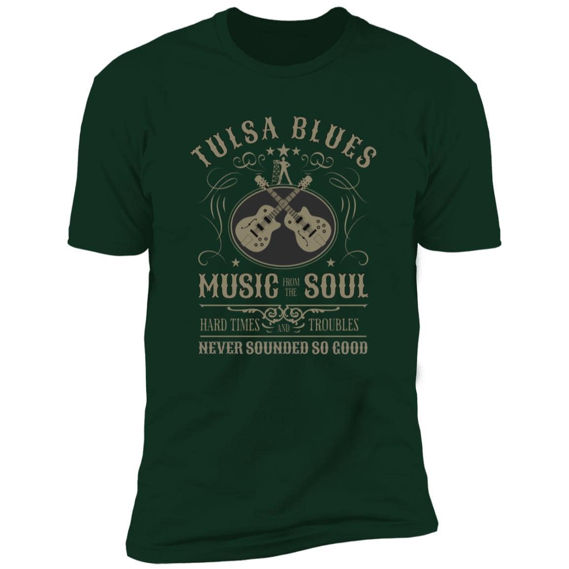 Tulsa Blues Music from the Soul Premium Next Level Short Sleeve T-Shirt - Expressive DeZien
