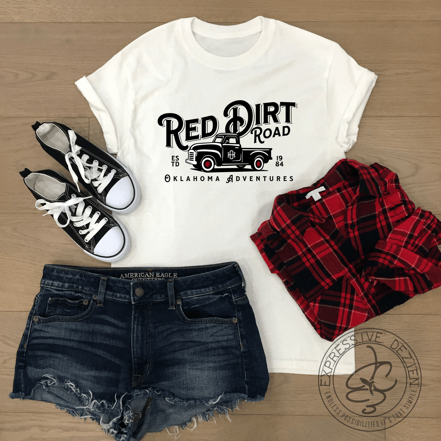 Red Dirt Road Adventures Next Level Ladies' Boyfriend Tee - Expressive DeZien