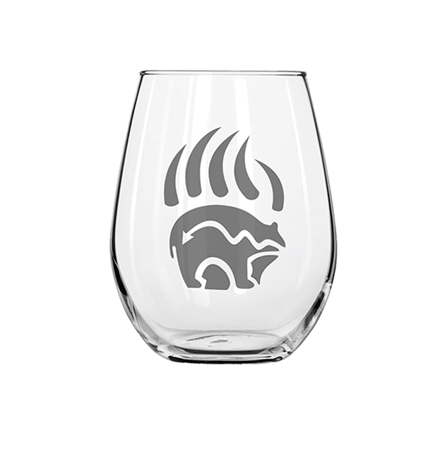 Etched Bear Claw Stemless Wine Glass 20.5oz - Expressive DeZien
