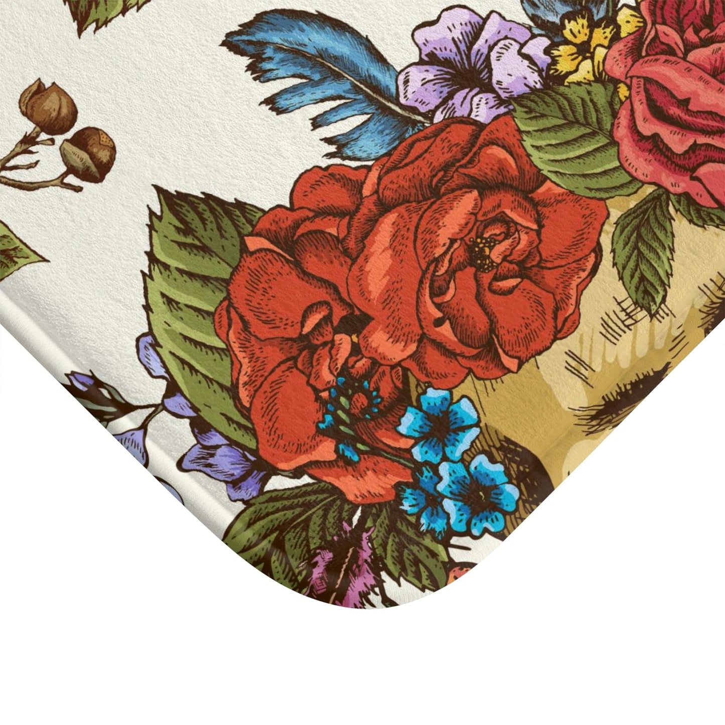 Rosie Skull Anti-Slip Bath Mat - Expressive DeZien