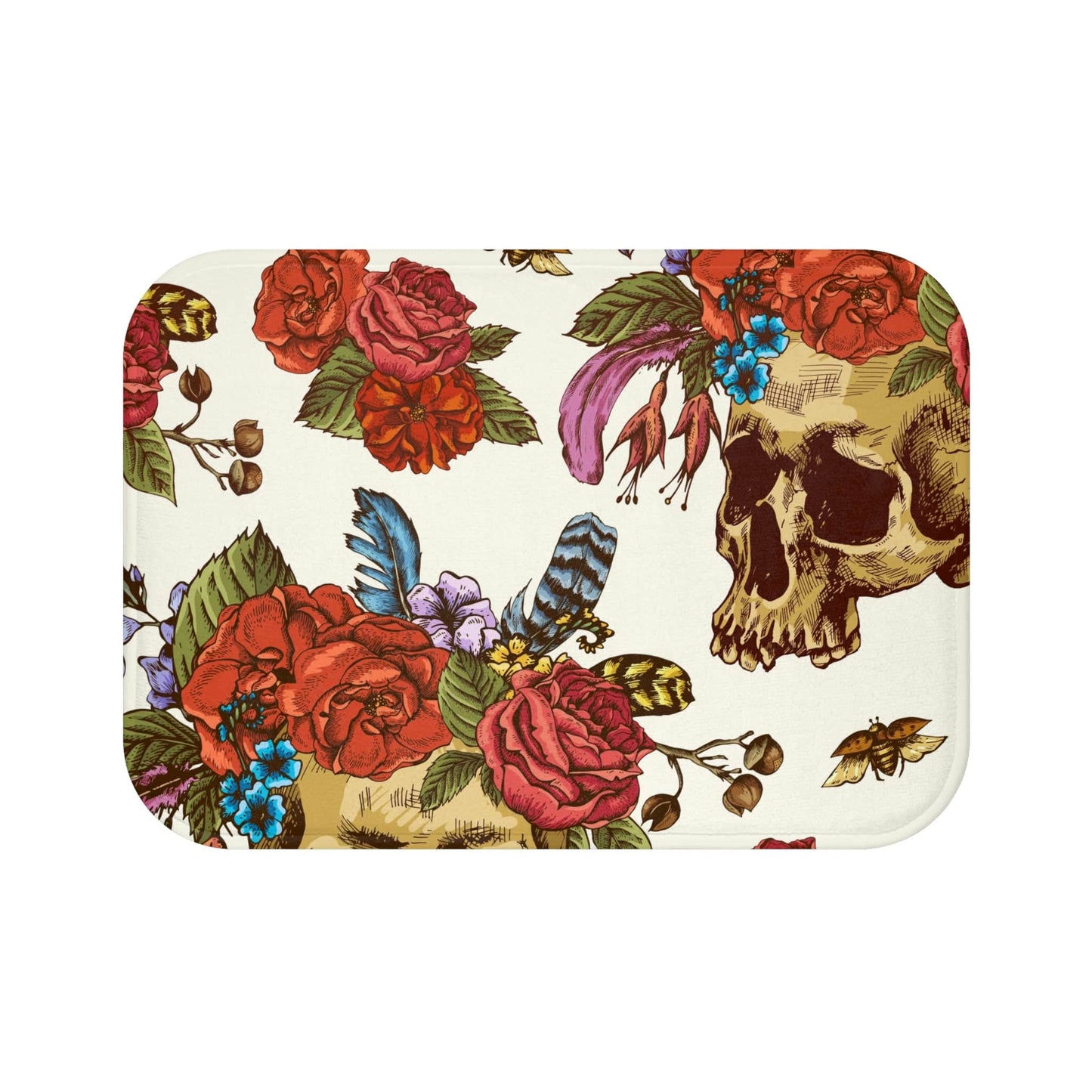 Rosie Skull Anti-Slip Bath Mat - Expressive DeZien