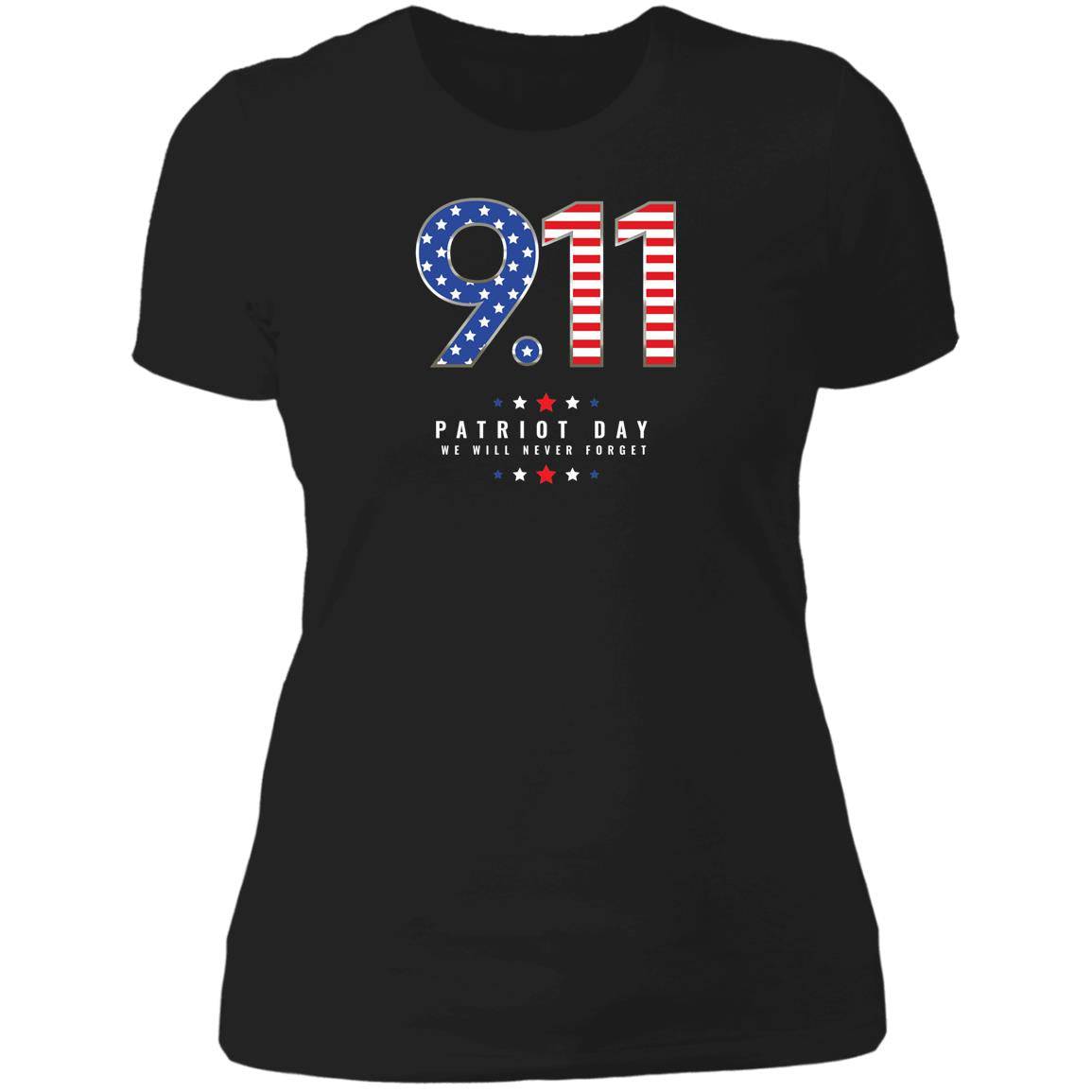 Never Forget 9.11 Ladies' Next Level Boyfriend T-Shirt - Expressive DeZien