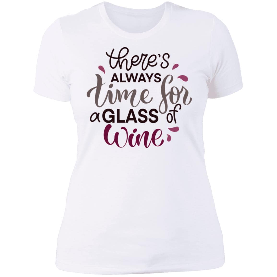 Time for Wine Ladies' Boyfriend T-Shirt - Expressive DeZien