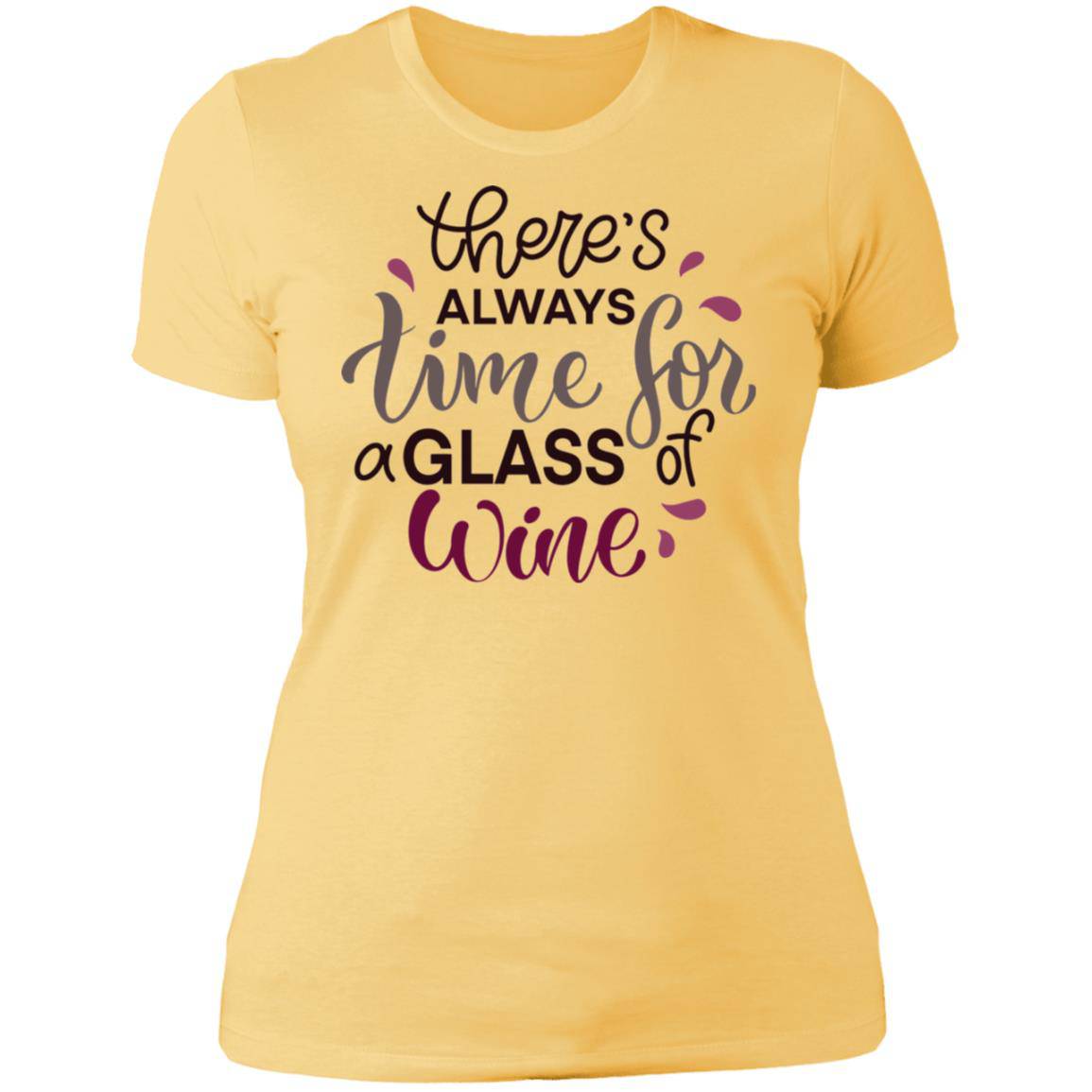 Time for Wine Ladies' Boyfriend T-Shirt - Expressive DeZien