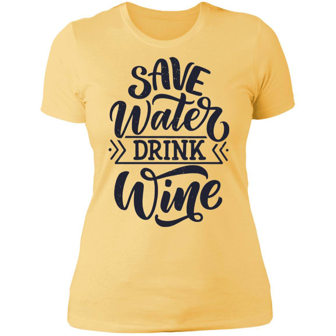 Save Water Drink Wine Next Level Ladies' Boyfriend T-Shirt - Expressive DeZien