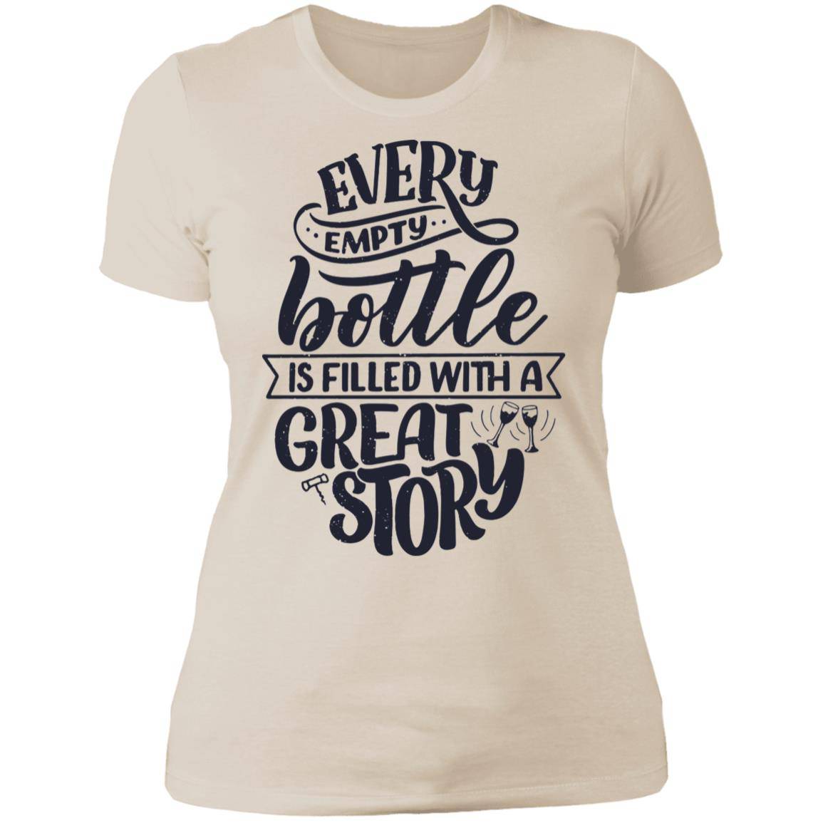 Wine makes Great Stories Ladies' Boyfriend T-Shirt - Expressive DeZien