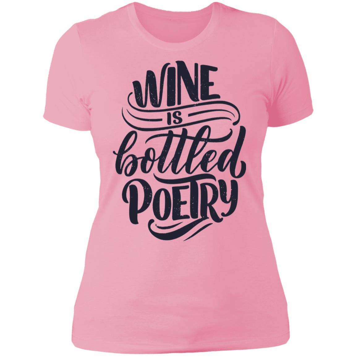 Wine is bottled Poetry Ladies' Boyfriend T-Shirt - Expressive DeZien