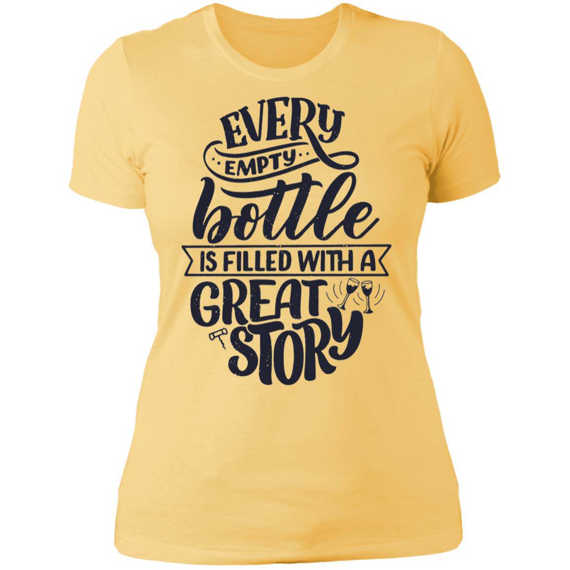 Wine makes Great Stories Ladies' Boyfriend T-Shirt - Expressive DeZien
