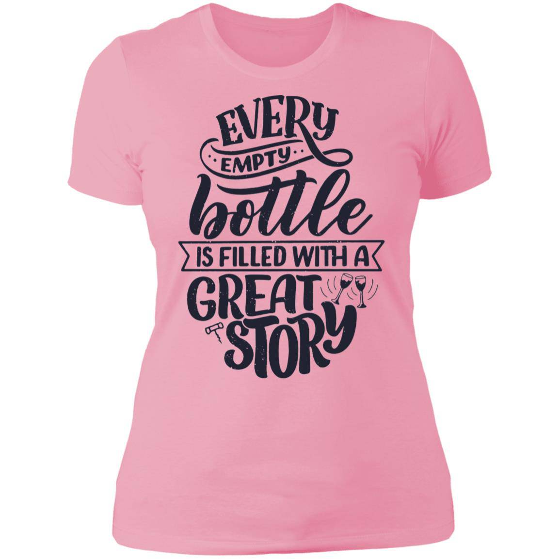 Wine makes Great Stories Ladies' Boyfriend T-Shirt - Expressive DeZien