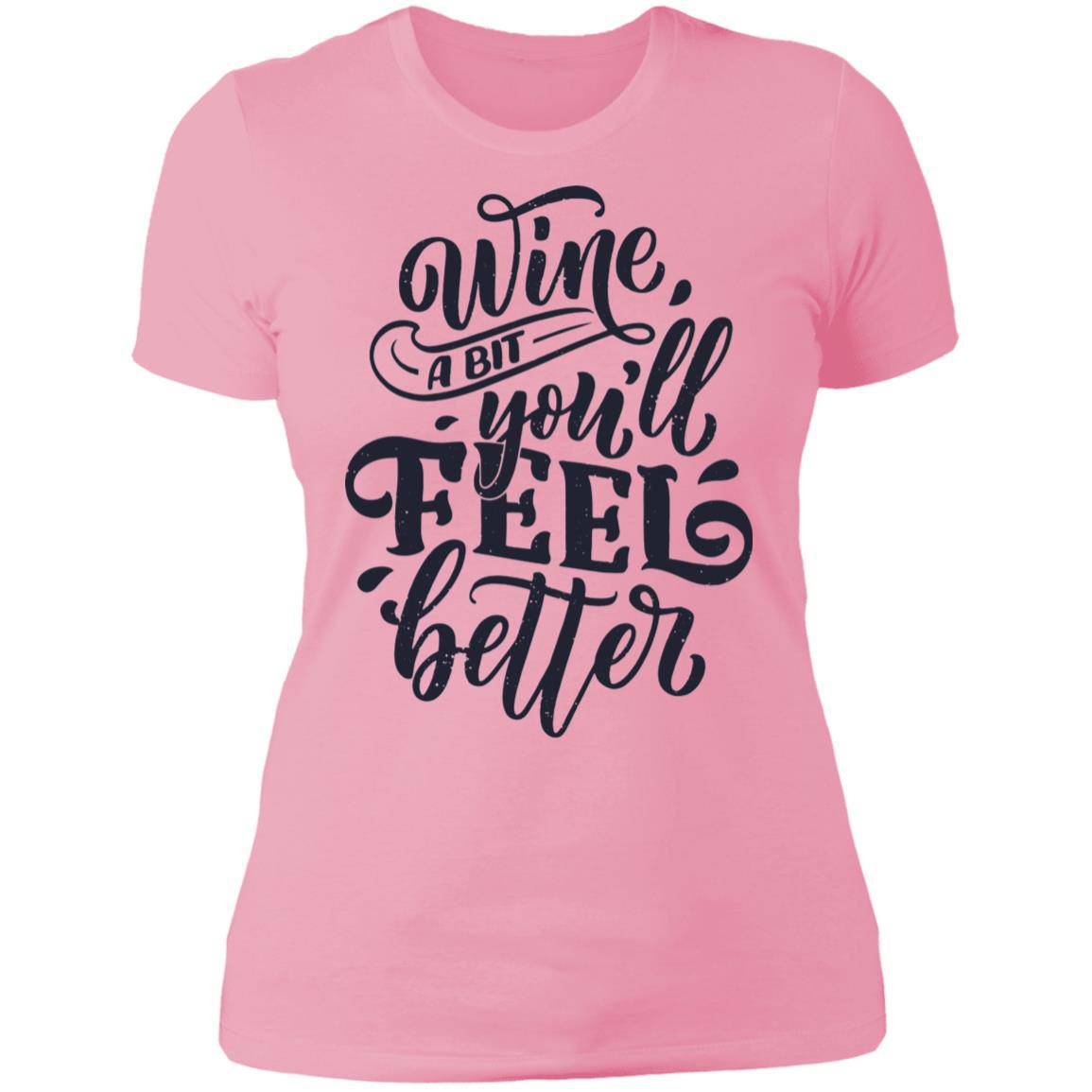Wine you'll feel better Ladies' Boyfriend T-Shirt - Expressive DeZien