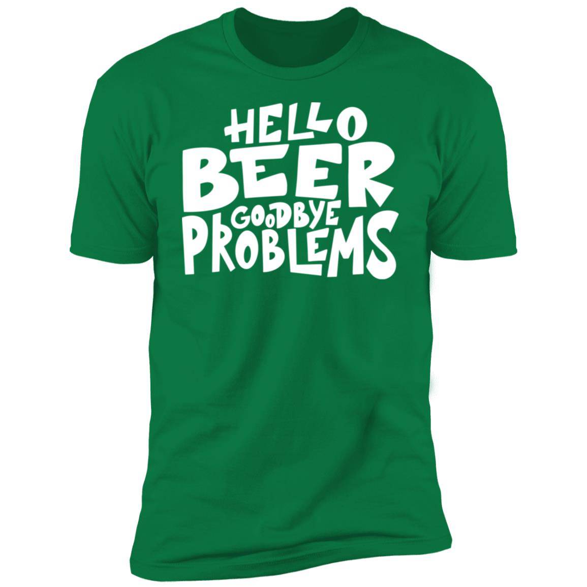 Hello Beer Goodbye Problems Premium Short Sleeve T-Shirt - Expressive DeZien