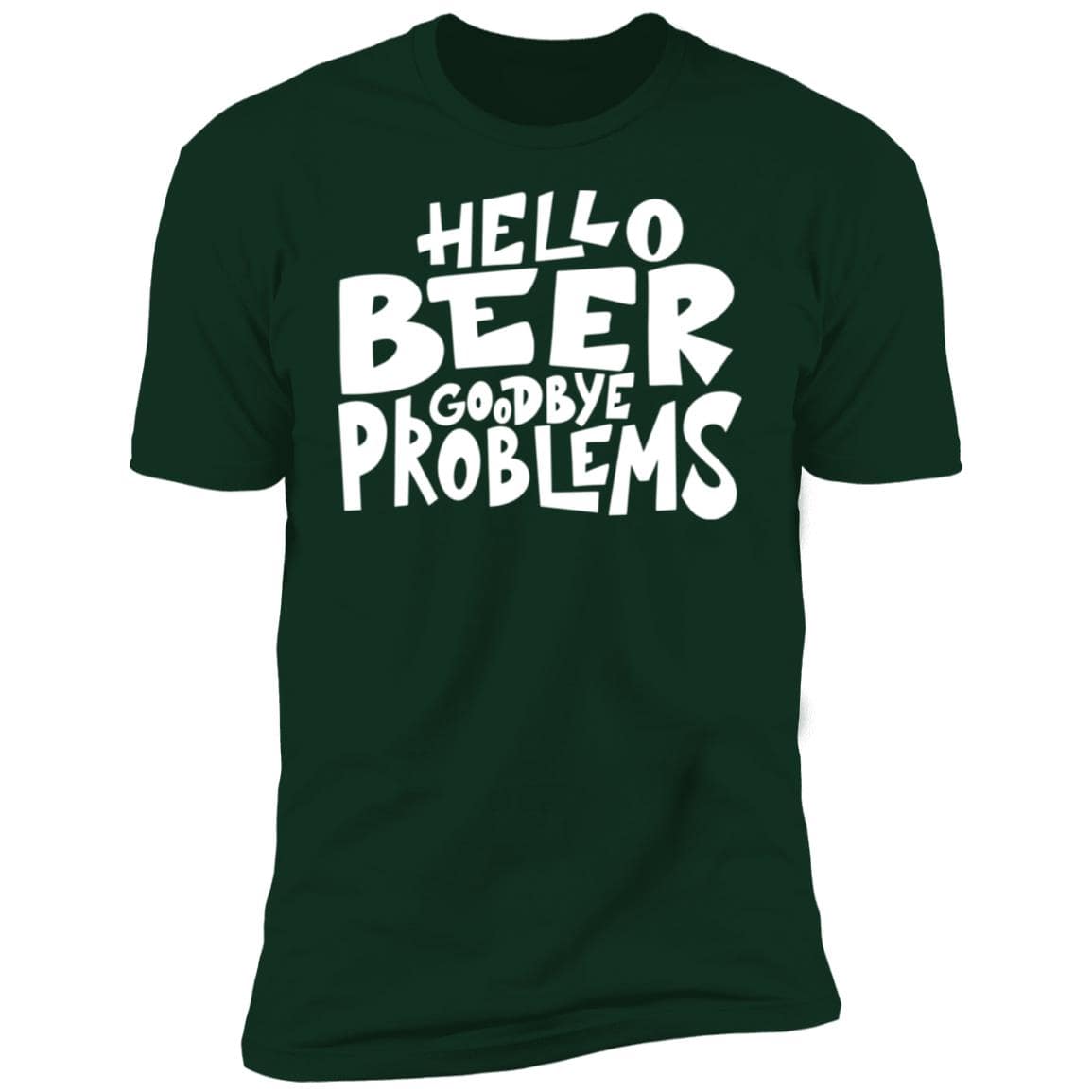 Hello Beer Goodbye Problems Premium Short Sleeve T-Shirt - Expressive DeZien