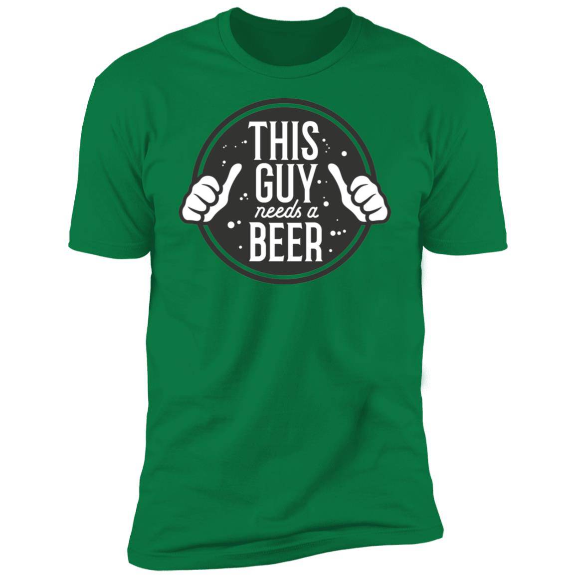 This Guy needs a BEER Premium Short Sleeve T-Shirt - Expressive DeZien