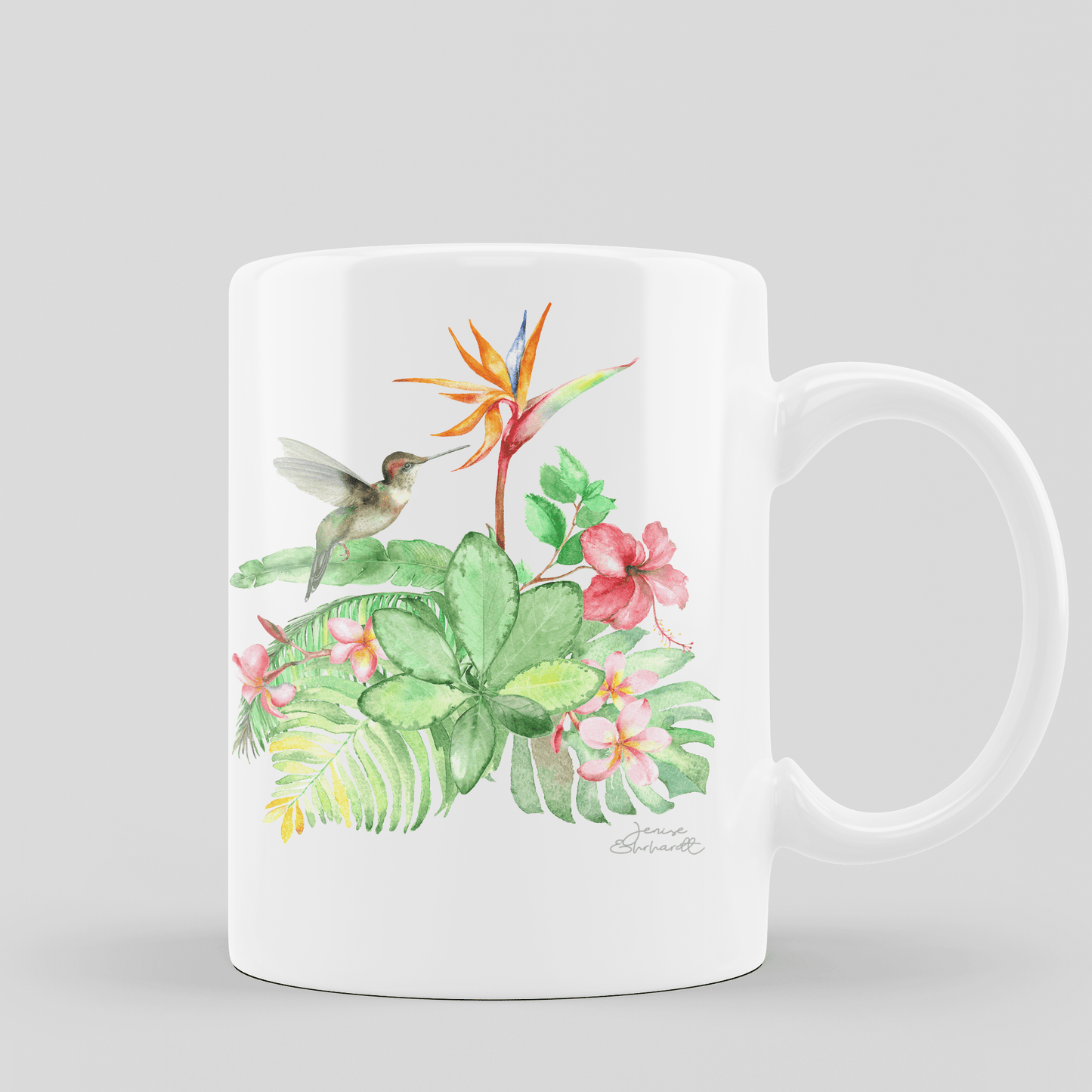 Tropical Hummingbird Ceramic Mug 15oz - Expressive DeZien
