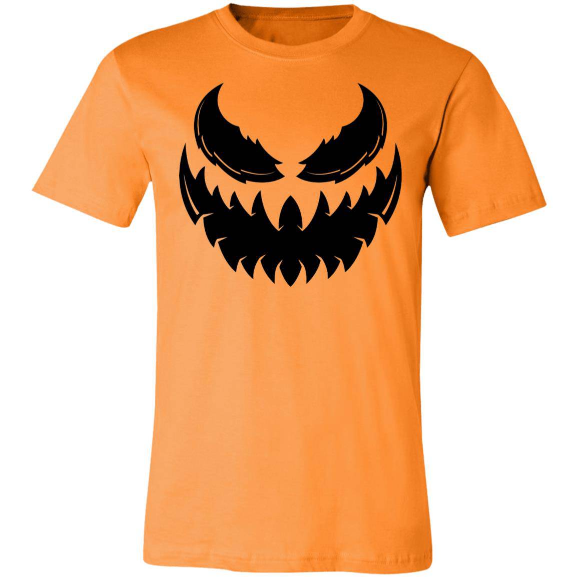 Evil Halloween Jack O Lantern Unisex Jersey Short-Sleeve T-Shirt Orange Pumpkin Costume for Men and Women - Expressive DeZien