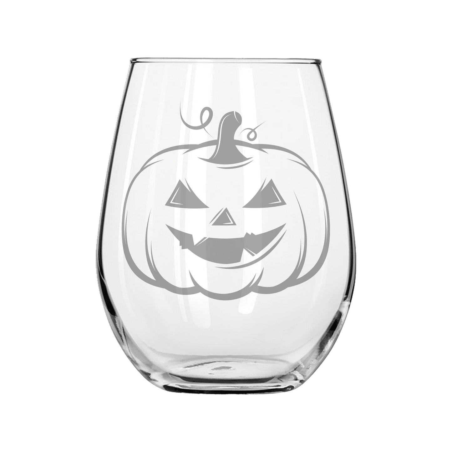 Pumpkin Etched Stemless Wine Glass 20.5oz - Expressive DeZien