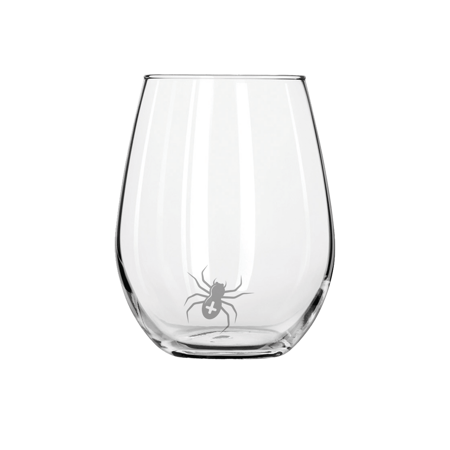 Halloween Itsy Bitsy Spider Etched Stemless Wine Glass 20.5oz - Expressive DeZien