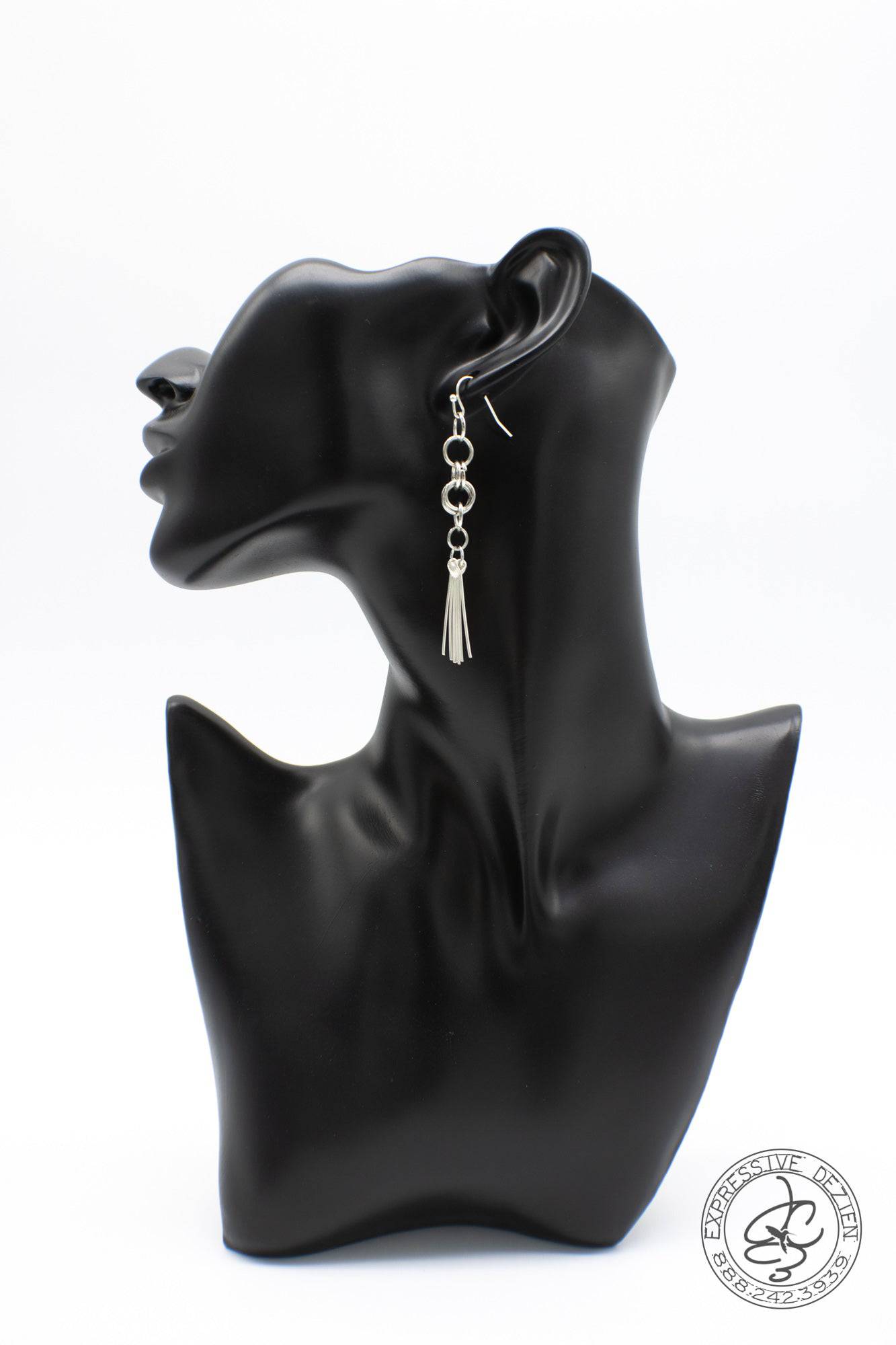 Long Skinny Dangle Earrings Native inspired and Created - Expressive DeZien