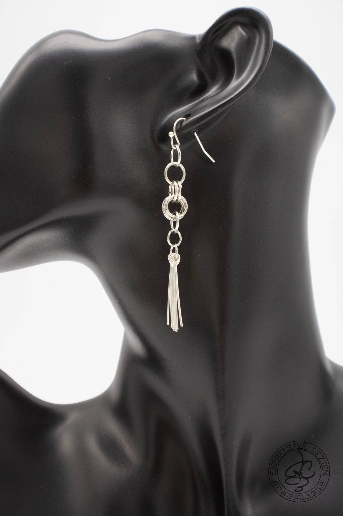Long Skinny Dangle Earrings Native inspired and Created - Expressive DeZien