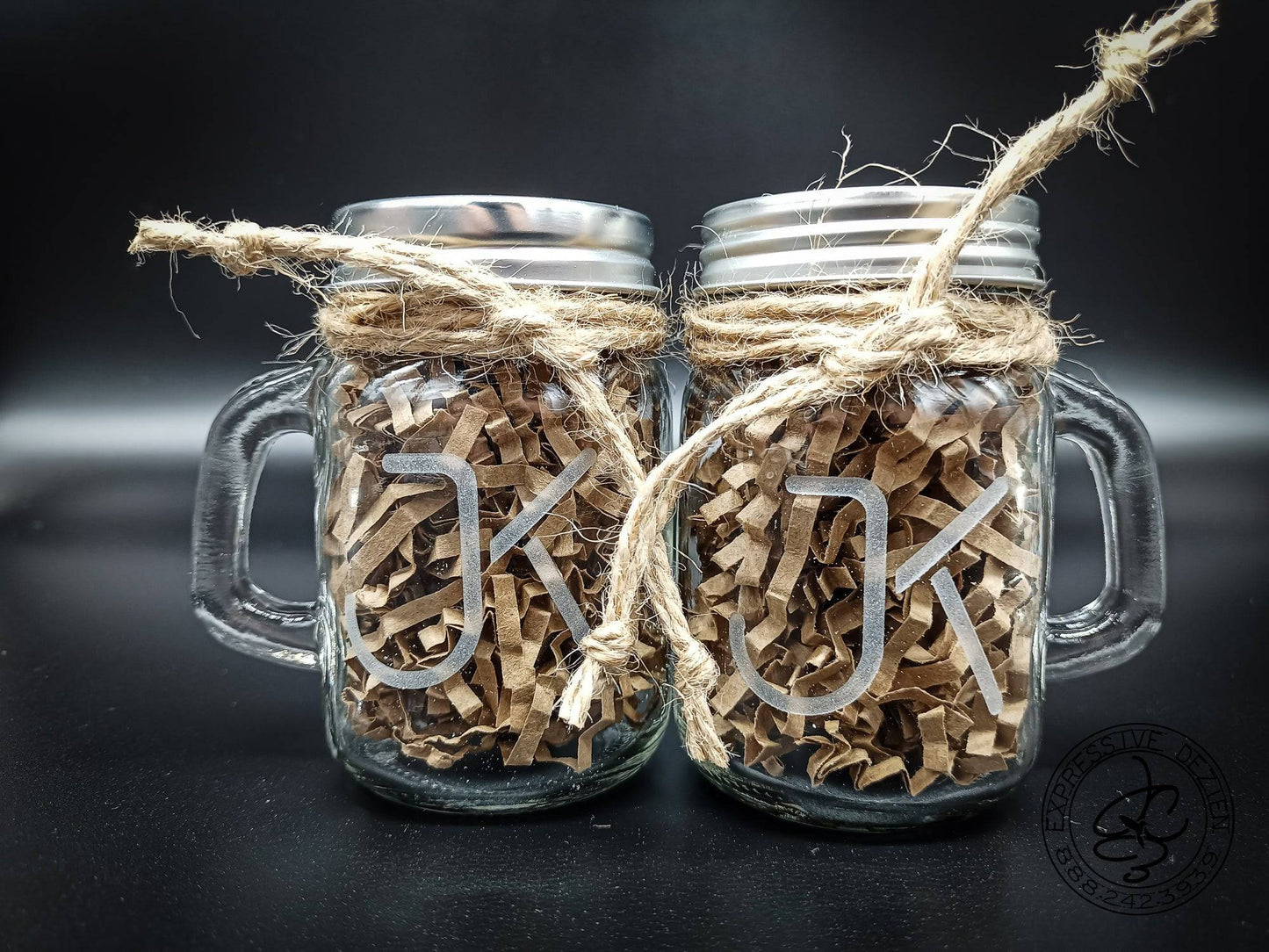 Custom Etched Mini Mason Jar Shot Glasses - Perfect for Weddings! - Expressive DeZien