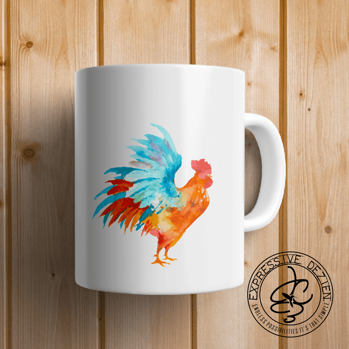 Rise and Shine Cluckers 15oz. Rooster Mug - Expressive DeZien