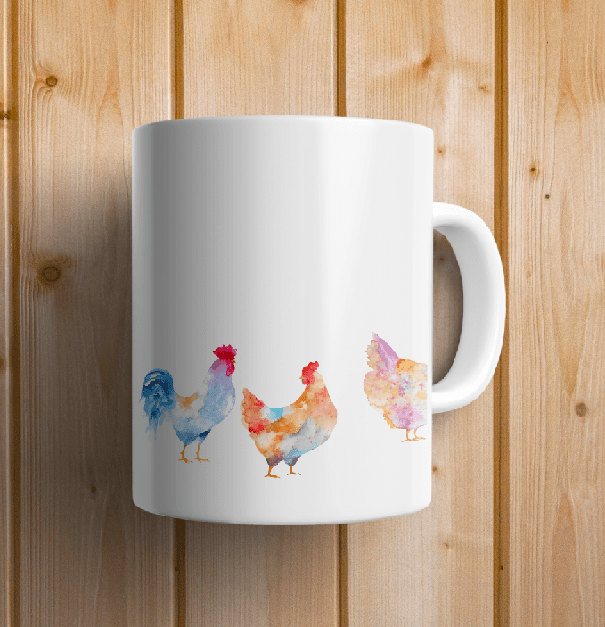 Are you looking at her cluckin' tail feathers 15oz. Rooster Mug - Expressive DeZien