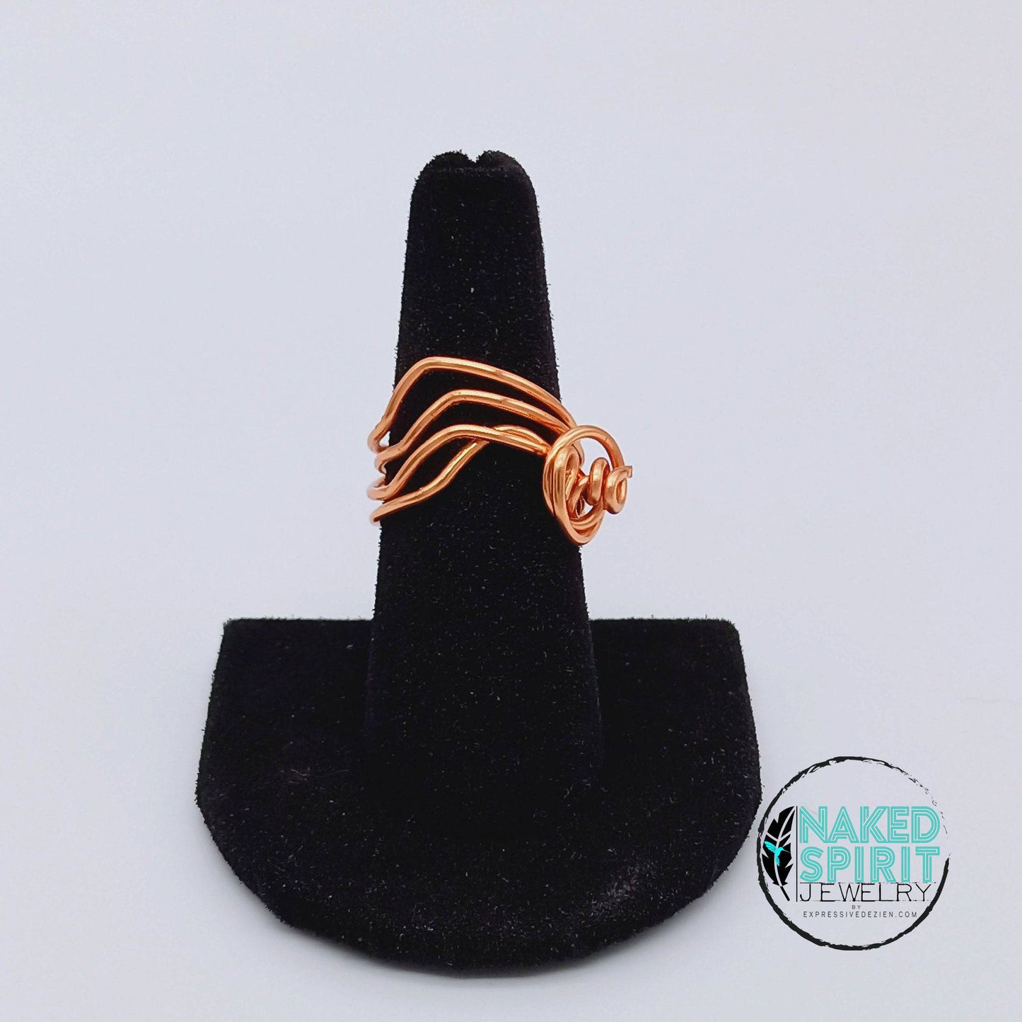 Copper Crazy Rose Wrapped Ring - Expressive DeZien