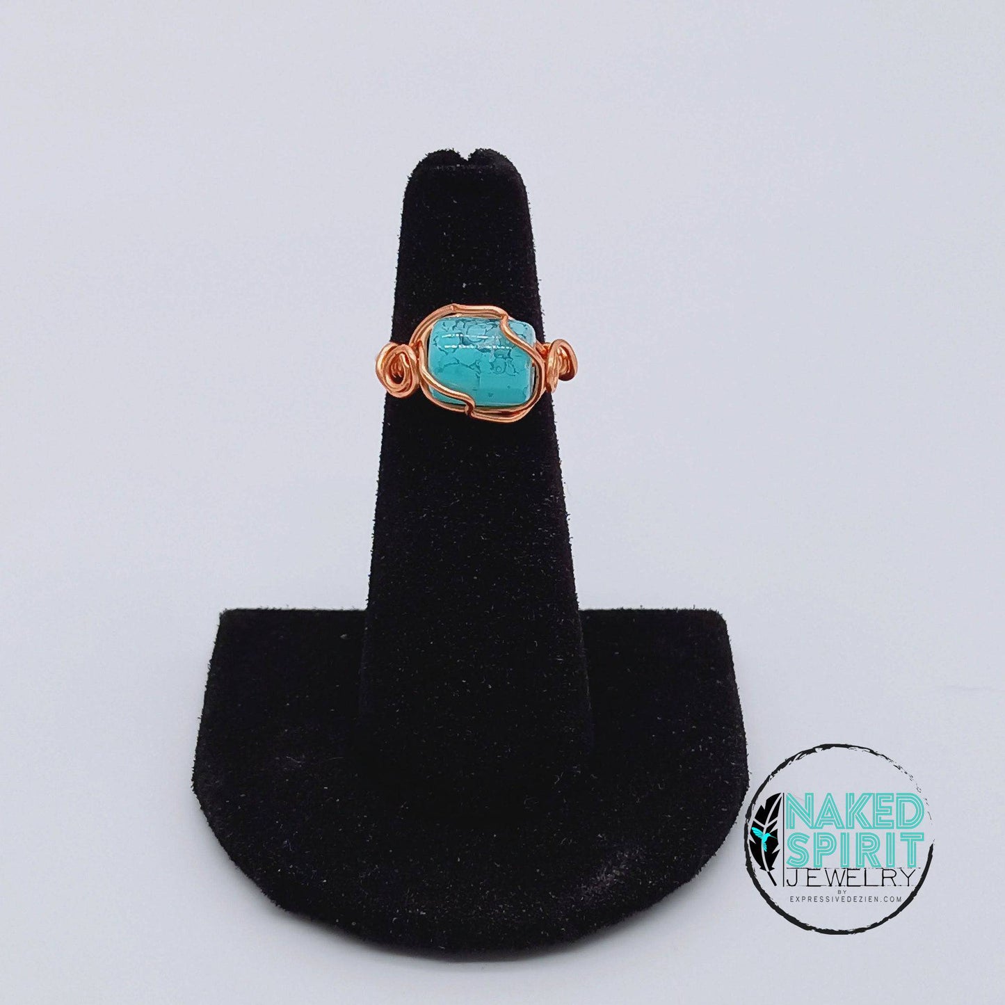 Copper Teal Wrapped Ring - Expressive DeZien