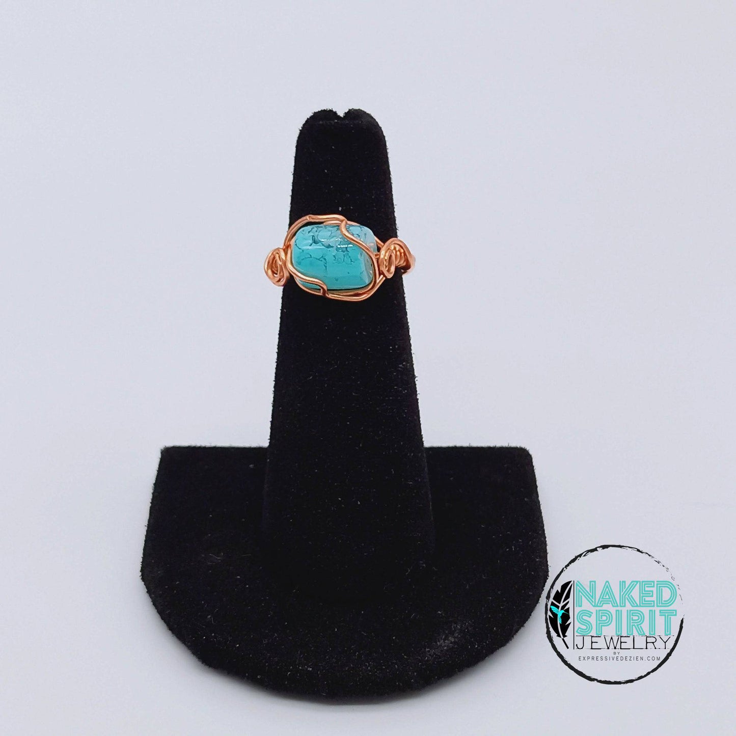 Copper Teal Wrapped Ring - Expressive DeZien